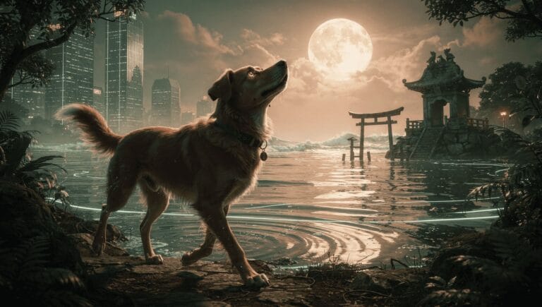 A sensitive, dog with a deep emotional connection to the moon and the tides