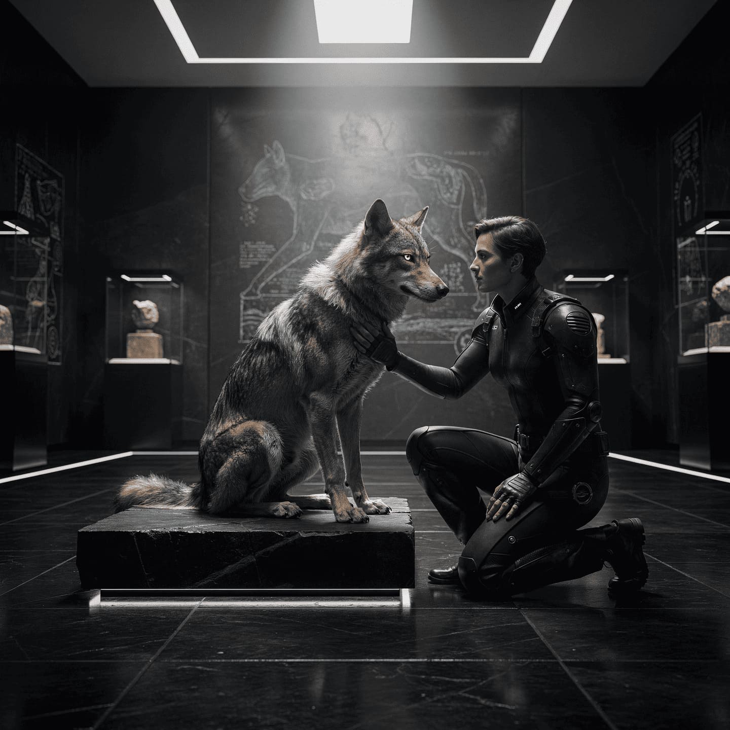 ancient wolf dog ancestor with human