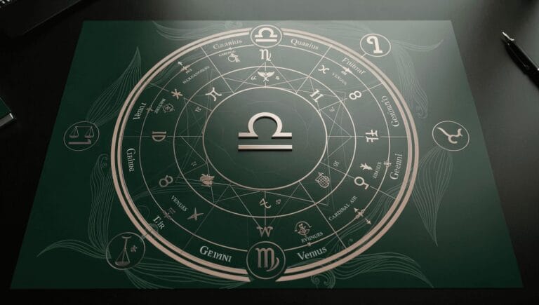 illustrated astrological chart